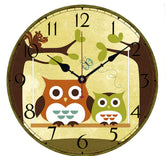 Vintage Owl Wall Clock - Rustic European Décor